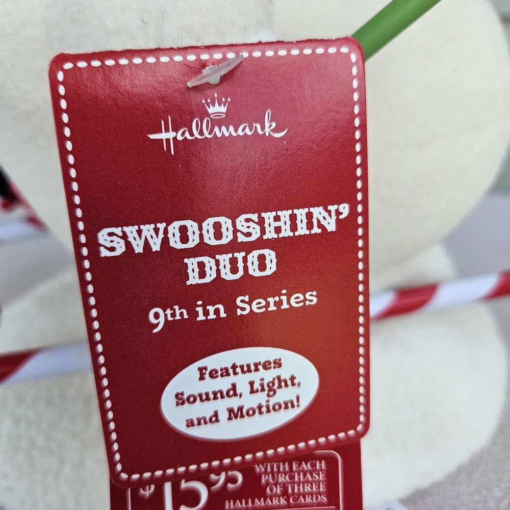 Hallmark Jingle Pals Swooshin Duo 2012 Animated Christmas Skiing Snowman WORKS